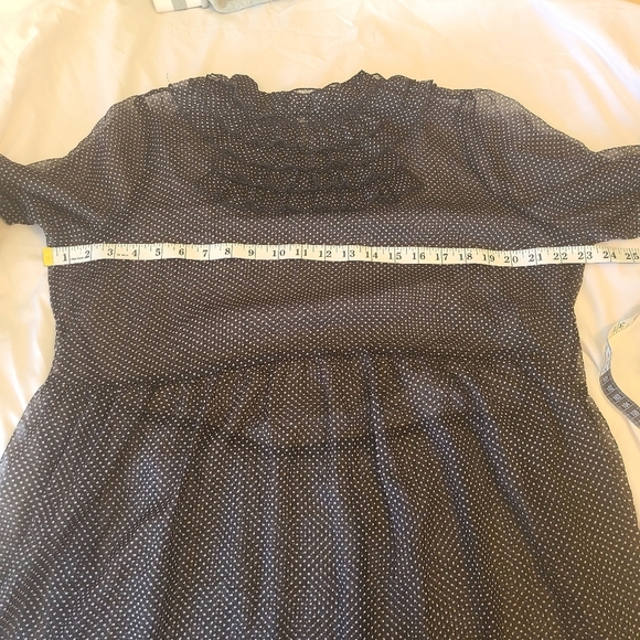 WHO What Wear Black Polka Dot Transparent Dress- Great for Halloween - Picture 6 of 8